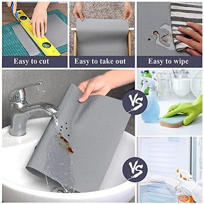 Drawer Liners, Kitchen Shelf Liner EVA Anti-Slip Non-Adhesive Waterproof  Washable Cupboard Cabinet Liner Refridge Locker Mats Sink Protector