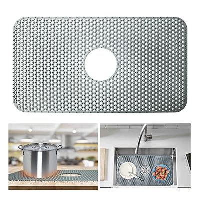 Lazamit Silicone Sink Mat, 24.6''x12.9'' Silicone Sink Protector Mat for  kitchen sink with Center Drain, Heat Resistant Non-slip Sink Mats for  Bottom of Farmhouse Stainless Steel Porcelain Sink - Yahoo Shopping