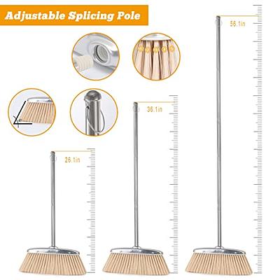 Stainless Steel Broom Dustpan Set Upright Broom Dustpans with Long