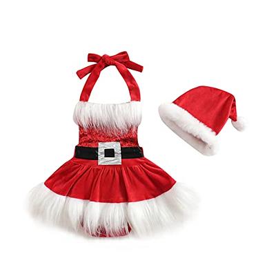 Buy Cotton Christmas Dress Santa Claus Printed Red and White Multicolor  Long Sleeve Kids T-Shirt for Baby Boys and Girls - B197 at Amazon.in