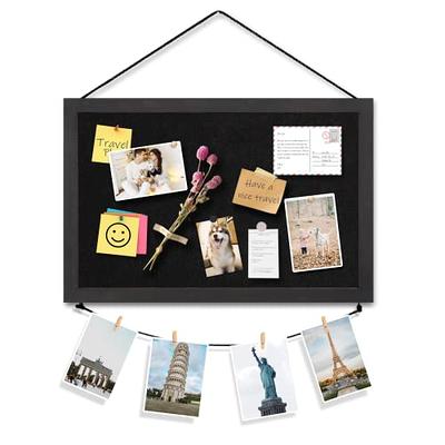 Emfogo Cork Board 16 x 11 Wooden Frame Bulletin Boards for Walls, Small  Cork Board for Office Wall, Living Room, Bedroom, Kitchen Black - Yahoo  Shopping