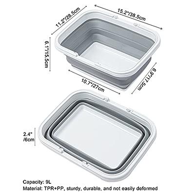 Large Plastic Wash Basin/Wash Tub Dish Pan Basin & Foot Bath Basin, Laundry  Hand Wash Bucket, Dishpan for Washing & Storage - 12 Quarts 15 3/4 x 12