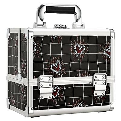 Joligrace Makeup Train Case Cosmetic Box 10 Inches Jewelry