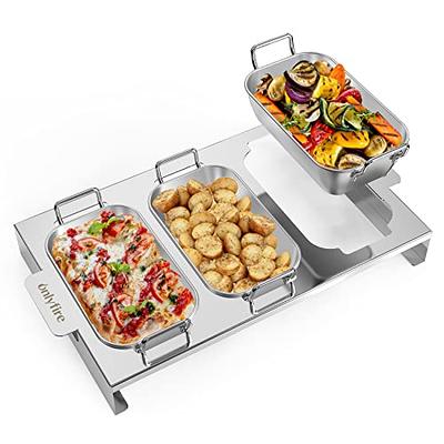 Yukon Glory Grill Prep Trays Include A Plastic Marinade Container For  Marinating Meat & A Stainless Steel Serving Platter : Target