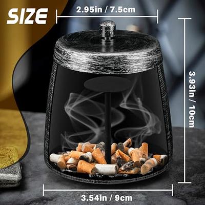 Yiiwinwy Ashtray for Cigarettes Outdoor, Outdoor Ashtray with Lid for  Cigarette, Metal Odorless Windproof Smokeless AshTray for Patio Home Office  Tabletop Outdoor Balcony - Yahoo Shopping