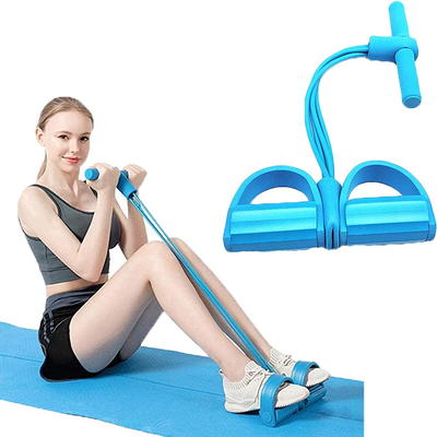 COVVY Elastic Sit Up Pull Rope, Dual Spring Tension Rope Version Fitness Equipment Pedal Resistance Band For Abdomen/Waist/Arm/Yoga Stretching