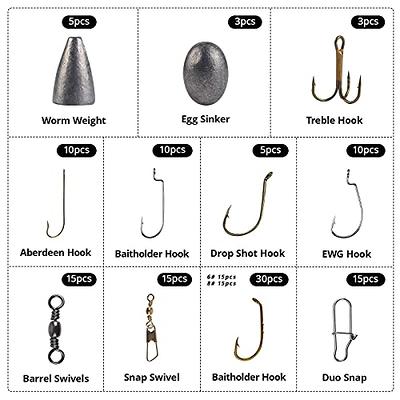 MadBite Freshwater Terminal Tackle Kits, 181 pcs, Fishing Hooks