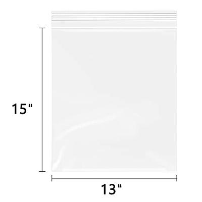 13 x 15(100 Count) Large Ziploc Bags - 2 Mil Clear Plastic Reclosable Storage  Ziplock Bags for Clothing, T-Shirts, Pants - Yahoo Shopping