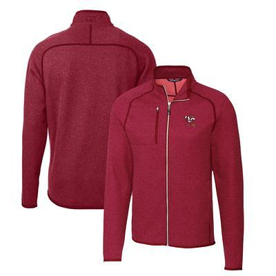 Men's Antigua Oatmeal Louisville Cardinals Fortune Half-Zip Pullover Jacket Size: Medium