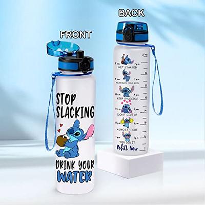 Drink your Effin Water 32oz Time Marked Water Bottle Teal