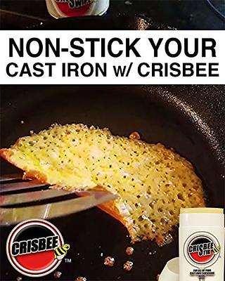 Crisbee Stik Cast Iron and Carbon Steel Seasoning - Family Made in USA -  The Cast Iron Seasoning Oil & Conditioner Preferred by Experts - Maintain a