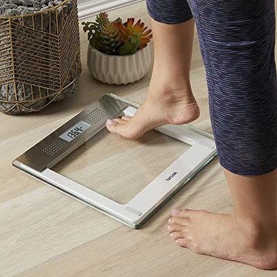 Taylor Digital Bathroom Talking Scale, 5 Languages, Scales Body Weight,  White Scale Clear Glass Stainless Steel Accents, 440LB Capacity, Clear  Stainless Steel Accents (5294756) - Yahoo Shopping