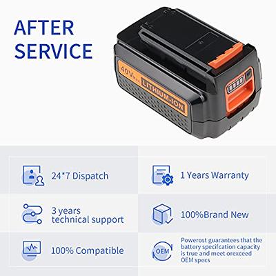 Powerost 40V MAX Lithium Battery: Replacement for Black and Decker 40 Volt  LBX2040 LBXR2036 LBXR36 LBX1540 LBX2540 Compatible with 36V Li Ion Charger  - Yahoo Shopping