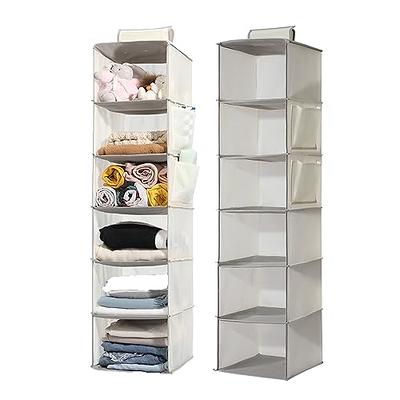 Siavonce Grey Particle Board Free-Standing Closet Organizer with