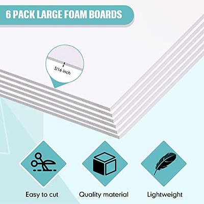 Foam Board 20 x 30 x 3/16 (5mm) - 12 Pack - White Poster Board, Acid Free,  Double Sided, Rigid, Sign Board Foamboard for Mounting, Crafts, Paintings