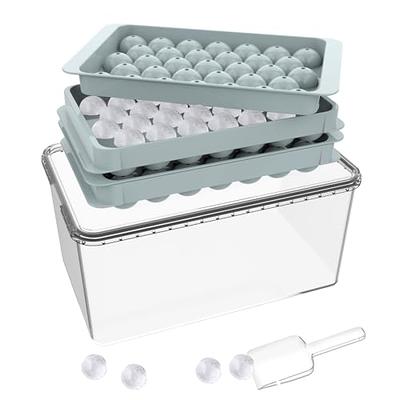  Ice Cube Tray with Lid and Bin, ROTTAY Ice Trays for Freezer,  Easy-release 48 Small Nugget Silicone Ice maker with Ice Bucket, Ice Cube  Storage Container Set for Chilled Drink and