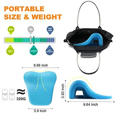 Octifie Odorless Neck Stretcher for Neck Pain Relief, Ergonomic Neck Cloud  Cervical Traction Device Chiropractic Pillow for Spine Alignment, Neck and  Shoulder Relaxer for TMJ Headache Muscle Tension Blue