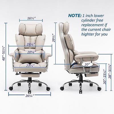 Efomao Desk Office Chair,Big High Back PU Leather Computer Chair,Executive  Swivel Chair with Leg Rest and Lumbar Support,Black Office Chair - Yahoo  Shopping