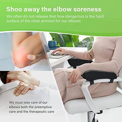 Chair Armrest Cushions Cooling Gel Office Chair Armrest Pads Comfy Gaming  Chair Arm Rest Covers for Elbows and Forearms Pressure Relief(Set of 2)