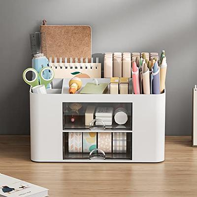 GGIANTGO Desk Organizer with 2 Drawer, Pencil Pen Holder for Desk, Desk Supplies  Organizer for Office Home Art Supplies - Yahoo Shopping