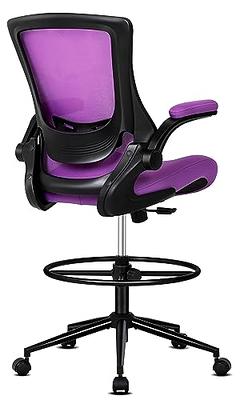 Ergonomic Office Chair With Foot Rest, Lumbar Support With Flip-Up