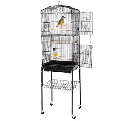 BestPet 61-inch Wrought Iron Large Bird Cage with Play Top and Rolling  Stand Parrot Cage Bird Cages for Parakeets Parrots Conures Lovebird  Cockatiel Cockatoo Chinchilla Finch Cage Macaw - Yahoo Shopping