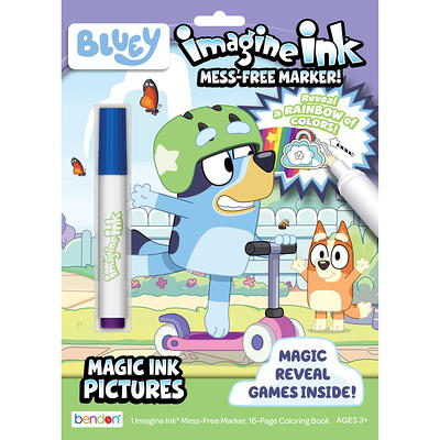 Bendon Bluey Imagine Ink Coloring Book and Markers Set