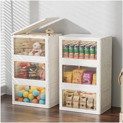 Typutomi Kitchen Cabinet Storage Bins with Handle, Plastic Stackable  Organizer Storage Bin Food Storage Organizer Under Sink Organizer(White) -  Yahoo Shopping