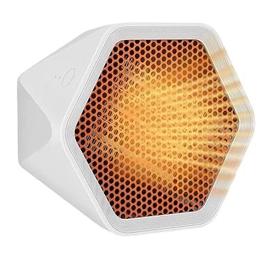Kahomvis 7 in. 3 Heat Modes Setting Portable Electric Space Heater Desk Fan in White