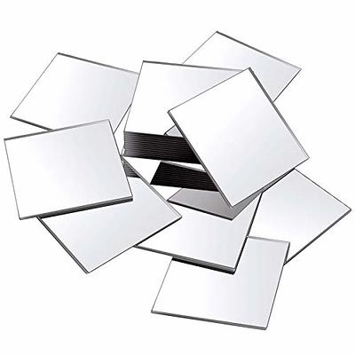 2 inch Glass Craft Small Square Mirrors 4 Pieces Mosaic Mirror Tiles