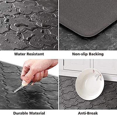 Kitchen Mat Cushioned anti Fatigue Rug 17.3X28 Waterproof, Non Slip,  Standing