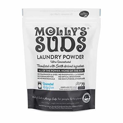 Molly's Suds Super Powder Detergent | Natural Extra Strength Laundry Soap, Stain