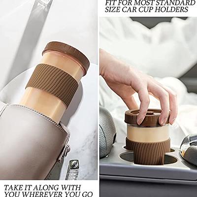 Stainless Steel Coffee Cups with Silicone Lids Non-slip Anti-scalding  Sleeves Case Drinking Tumblers Beer Water Tea Mugs 