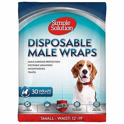  Wiki Wags Disposable Dog Wraps  Leak Proof Dog Diaper for  Male Marking and Incontinence, Small : Pet Diapers : Pet Supplies