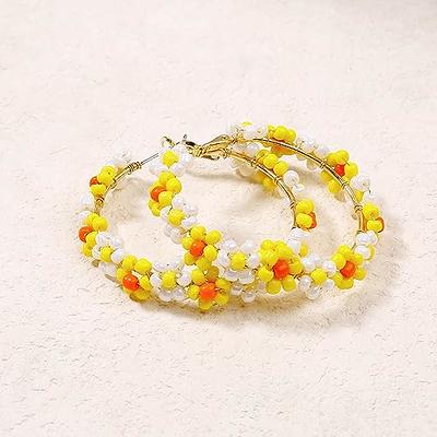 Y2K Candy Color Enamel Heart Flower CZ Small Hoop Earrings for