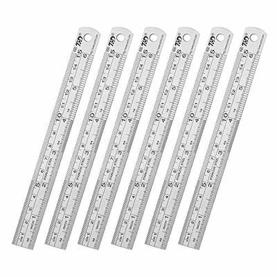 Frcolor Ruler Stainless Steel Straight Metal Rulers School Office Inch  Scale 12 Mm Tools Small Measuring Tool Set Architect