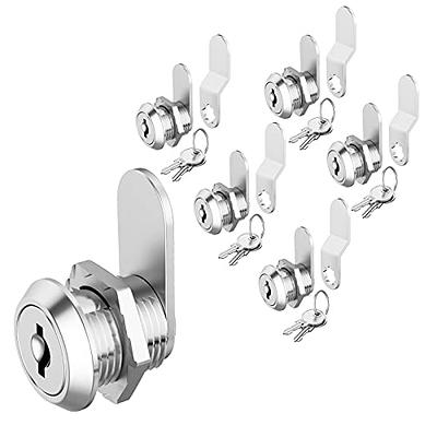 Jayseon 1 Pack Mailbox Lock Cabinet Locks with Key, Cabinet Cam Lock 5/8  Keyed Alike Mailbox Lock Replacement for Desk Drawer Toolbox, Zinc Alloy