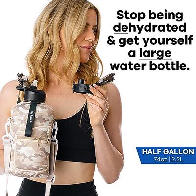 Half Gallon Water Bottle,Large Water Bottle 74 Oz Water Bottle