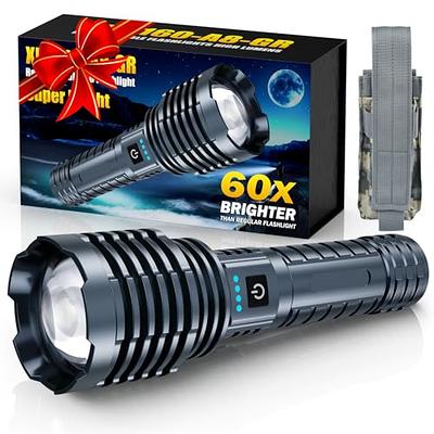 Led Brightest Flashlights High Lumens Rechargeable, 250000 Lumens Super  Bright Flashlight High Powered Flashlights, Waterproof Flash Light with  Cases for Emergency Camping (2PCS) - Yahoo Shopping