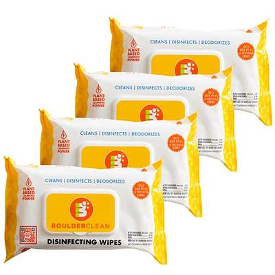 Boulder Clean Disinfecting Wipes, Fresh Lemon, Eco-Friendly