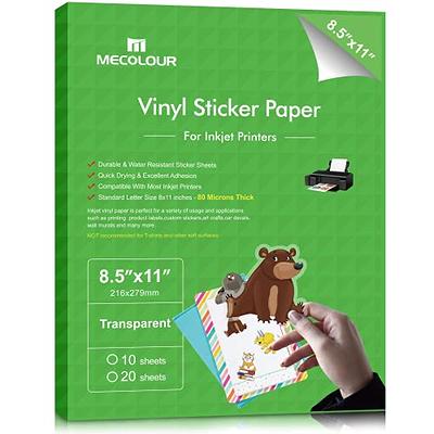  Printable Vinyl Sticker Paper for Inkjet Printer