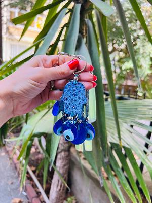 Hamsa Hand Keychain - Evil Eye Glass Keychain Hamsa Hand Key Chain Charm  Handbag Charm, New Home Gift - Yahoo Shopping