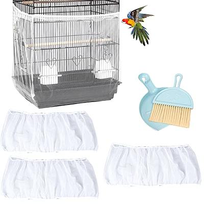 Large Bird Cage Cover Bird Cage Seed Catcher Bird Cage Liner Net Bird Cage  Skirt Guard Birdcage,Adjustable Nylon Mesh Net for Parrot Parakeet Macaw  Round Square Cage Daisy Design (Black,X-Large) - Yahoo