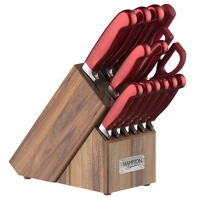 Ginsu Kiso Dishwasher Safe 14pc Knife Block Set Purple : Target