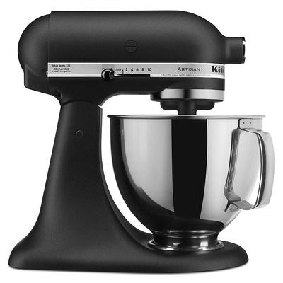 4.3 qt 550 W Tilt-Head Stainless Steel Bowl Electric Food Stand Mixer, Black