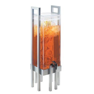 Cal-Mil Soho 2 gal Black Metal and Glass Ice Tube Beverage Dispenser
