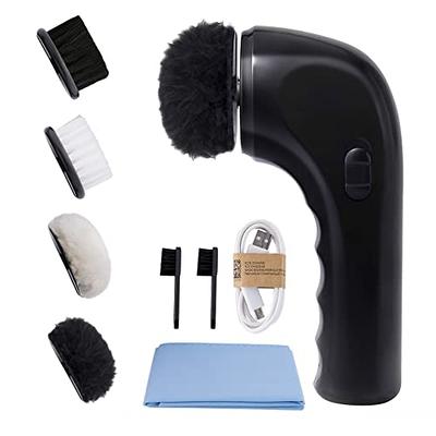 Sharplace Electric Shoe Shine , Electric Shoe Polisher Brush Shoe Shiner Dust Cleaner Portable Leather for Shoes, Men's, Size: 13.5cmx4.5cmx7cm, Black