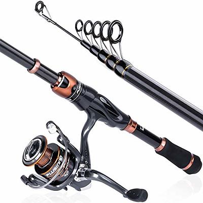 PLUSINNO Fishing Pole, Fishing Rod and Reel Combo,Telescopic