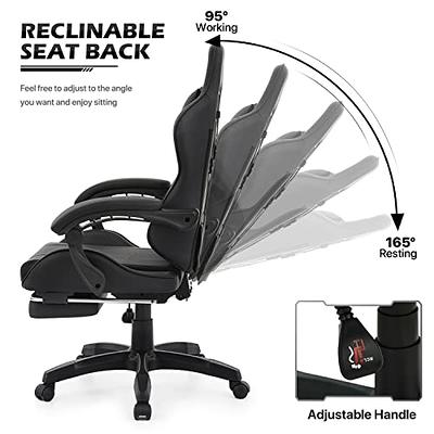 LEMBERI Video Game Chairs with footrest, Big and Tall Gamer Chair for  Adults, 400lb Capacity, Racing Style Computer Chair with Headrest and  Lumbar