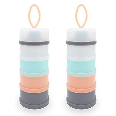 2pcs Baby Milk Powder Dispenser 480ml Twist-lock Stackable On-the-go Bpa  Free Milk Powder Dispenser Snack Storage